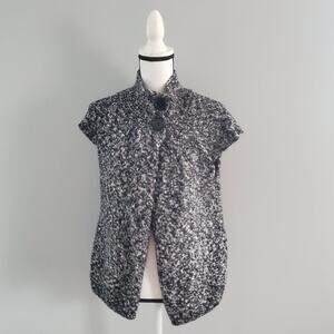 Gloria Vanderbuilt Casuals Cap Sleeve Open Sweater Vest M